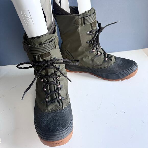 Teva boots men’s size 13 olive green military work boot lace up Thinsulate - Picture 6 of 15